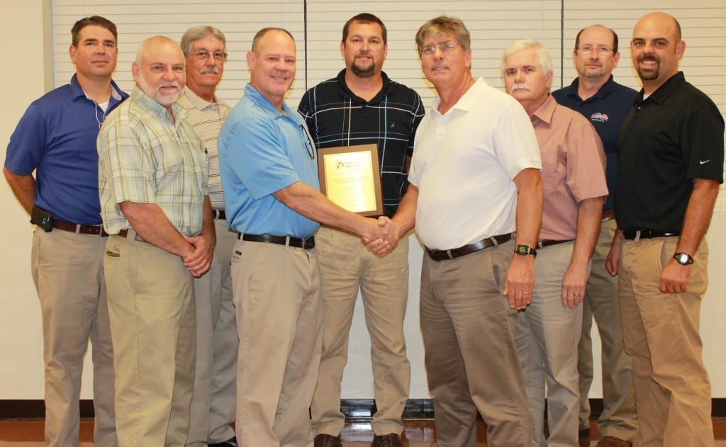 The Paragould, Arkansas team accepting the Liberty Mutual Safety Award.