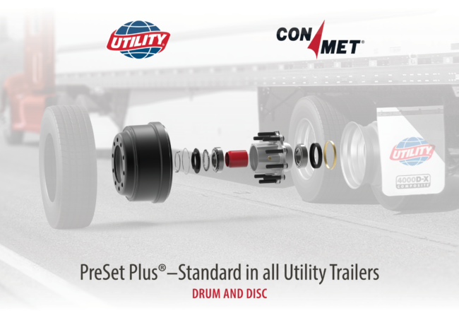 ConMet® PreSet Plus® Premium Wheel End System Standard on all Trailers